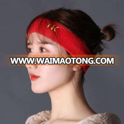 Wholesale stock color cotton sport head sweat bands with embroidery logo