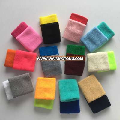 Custom  cotton all kinds of color wrist guard sweat wristbands  head sweat bands